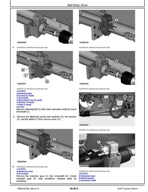 John Deere 640PF Cutting Platforms (European Edition) Technical Manual (TM5ZN53786) John Deere 640PF Cutting Platforms (European Edition) Technical Manual (TM5ZN53786)