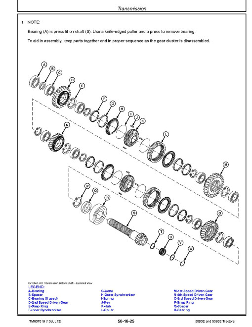 John Deere 5083E and 5093E Tractors Repair Manual (TM607019) John Deere 5083E and 5093E Tractors Repair Manual (TM607019)