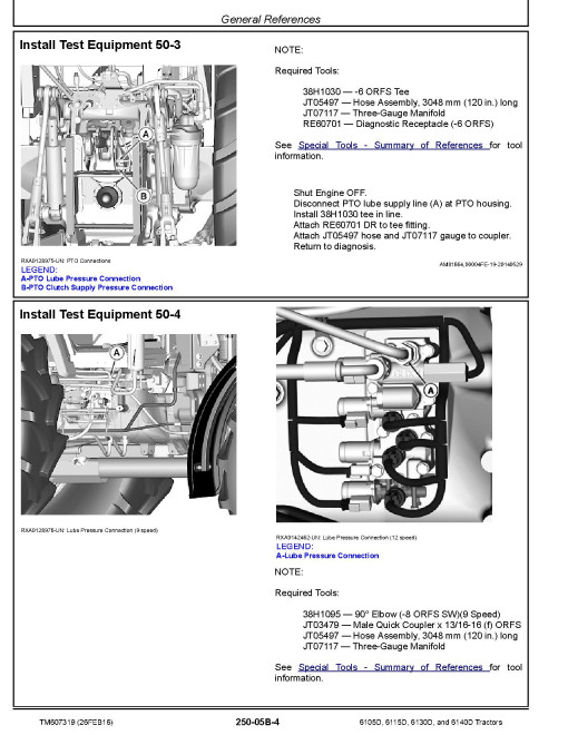 John Deere 6105D, 6115D, 6130D and 6140D iT4/S3B Tractors (North America, SN. from 050000) Diagnostic Manual (TM607319) John Deere 6105D, 6115D, 6130D and 6140D iT4/S3B Tractors (North America, SN. from 050000) Diagnostic Manual (TM607319)