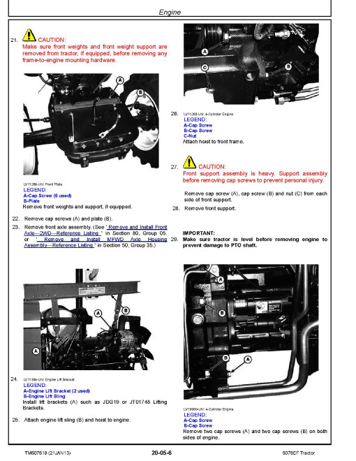 John Deere 5076EF Tractors Repair Manual (TM607619) John Deere 5076EF Tractors Repair Manual (TM607619)