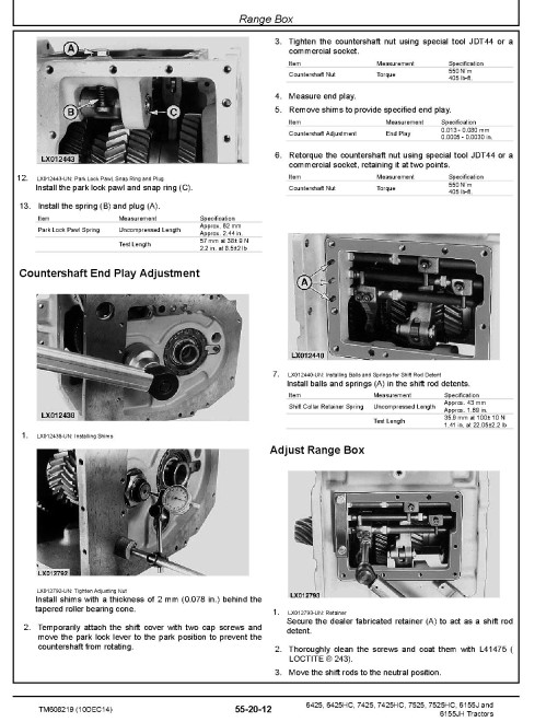 John Deere 6155J, 6155JH, 6425, 6425HC, 7425, 7425HC, 7525 and 7525HC Tractors (Mexica, up to MY2015) Repair Manual (TM608219) John Deere 6155J, 6155JH, 6425, 6425HC, 7425, 7425HC, 7525 and 7525HC Tractors (Mexica, up to MY2015) Repair Manual (TM608219)