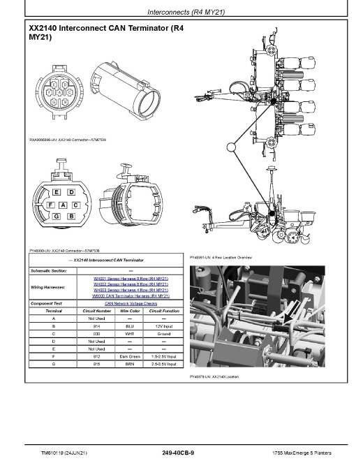 John Deere 1755 MaxEmerge™ 5 Planters Diagnostic Manual (TM610119)