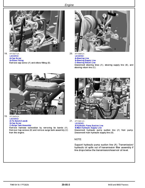 John Deere 6403 (SN: 0040000-) and 6603 (SN: 0040000-) Tractors (Export Edition) Repair Manual (TM610419) John Deere 6403 (SN: 0040000-) and 6603 (SN: 0040000-) Tractors (Export Edition) Repair Manual (TM610419)