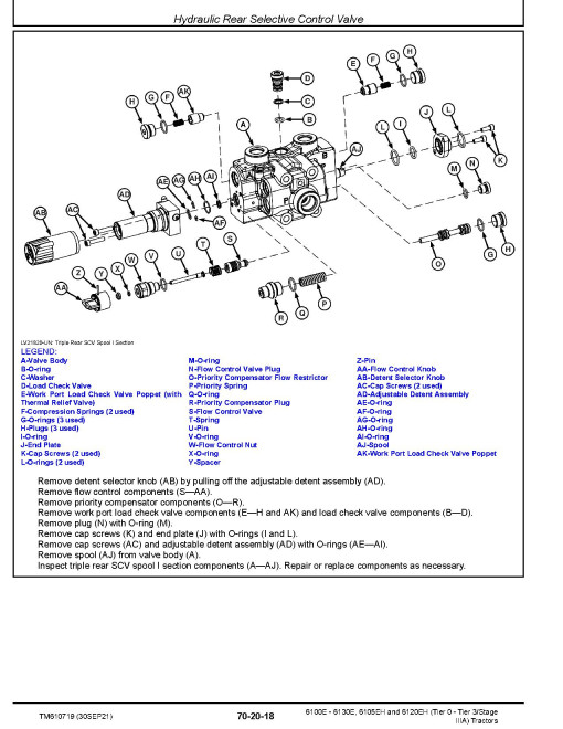 John Deere 6100E, 6105EH, 6110E, 6115E, 6120EH, 6125E and 6130E Tractors Repair Manual (TM610719) John Deere 6100E, 6105EH, 6110E, 6115E, 6120EH, 6125E and 6130E Tractors Repair Manual (TM610719)
