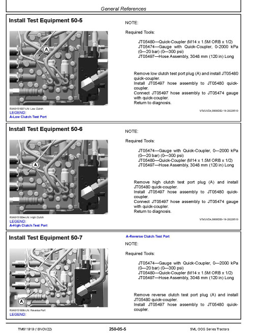 John Deere 5105ML, 5120ML and 5130ML OOS Series FT4 Tractors (North America) Diagnostic Manual (TM611919) John Deere 5105ML, 5120ML and 5130ML OOS Series FT4 Tractors (North America) Diagnostic Manual (TM611919)