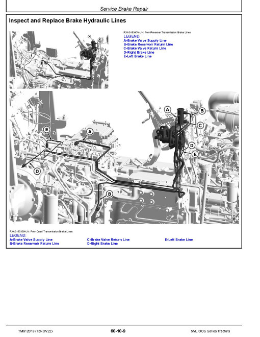 John Deere 5105ML, 5120ML and 5130ML OOS Series FT4 Tractors (North America) Repair Manual (TM612019) John Deere 5105ML, 5120ML and 5130ML OOS Series FT4 Tractors (North America) Repair Manual (TM612019)