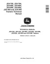 John Deere JD5-750, JD5-754, JD5-800, JD5-804, JD5-850, JD5-854, JD5-900 and JD5-950 China Tractors Technical Manual (TM700519)