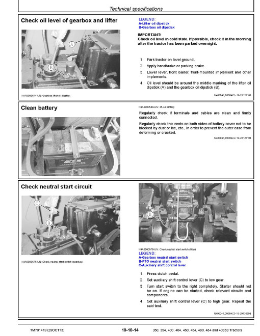 John Deere 350, 354, 400, 404, 450, 454, 480, 484 China Tractors and 4035B Tractors Repair Manual (TM701419) John Deere 350, 354, 400, 404, 450, 454, 480, 484 China Tractors and 4035B Tractors Repair Manual (TM701419)