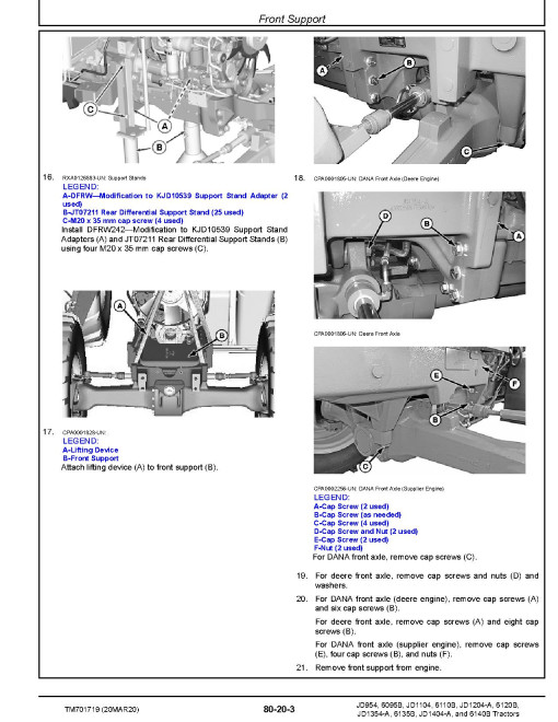 John Deere JD1104, JD1204-A, JD1354-A, JD1404-A, JD954 China Tractors, 6095B, 6110B, 6120B, 6135B, 6140B Tractors (Asia) Repair Manual (TM701719) John Deere JD1104, JD1204-A, JD1354-A, JD1404-A, JD954 China Tractors, 6095B, 6110B, 6120B, 6135B, 6140B Tractors (Asia) Repair Manual (TM701719)