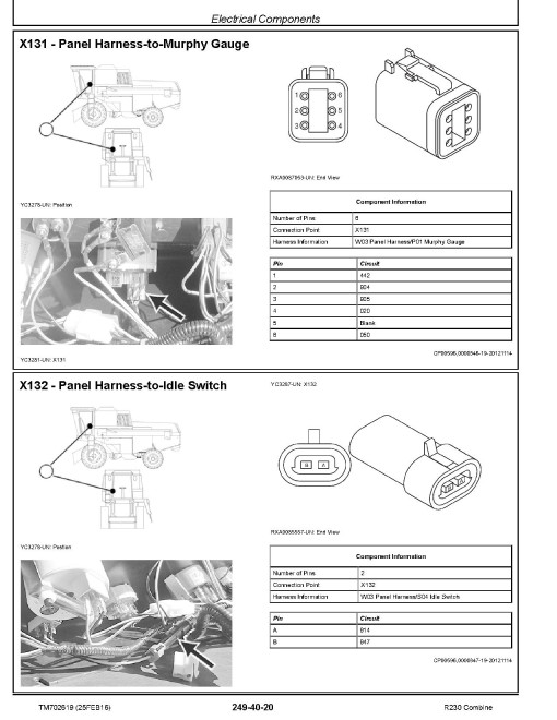 John Deere R230 Combines Technical Manual (TM702619) John Deere R230 Combines Technical Manual (TM702619)