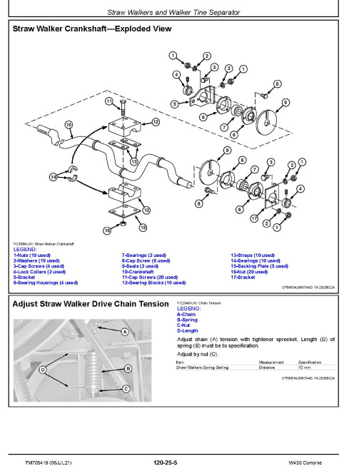 John Deere W430 (SN. from 035001) Combines (Export Edition) Repair Manual (TM705419) John Deere W430 (SN. from 035001) Combines (Export Edition) Repair Manual (TM705419)