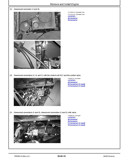 John Deere W430 (SN. from 035001) Combines (Export Edition) Repair Manual (TM705419) John Deere W430 (SN. from 035001) Combines (Export Edition) Repair Manual (TM705419)