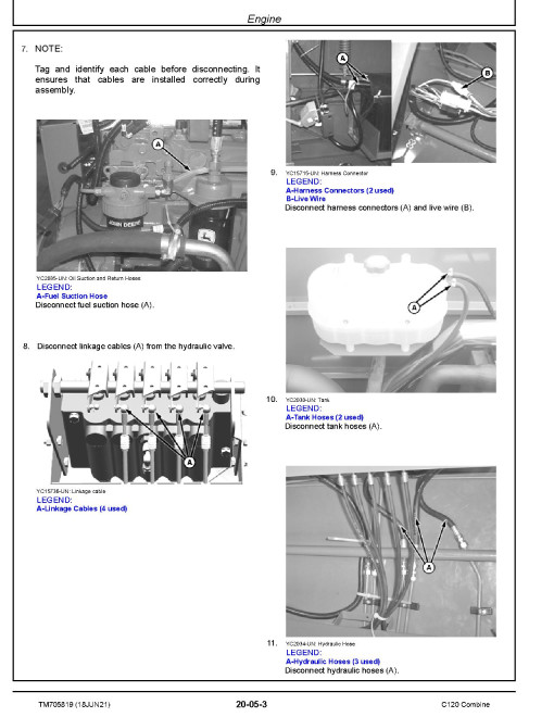 John Deere C120 (SN. from 020000) Combines (Asia) Repair Manual (TM705819) John Deere C120 (SN. from 020000) Combines (Asia) Repair Manual (TM705819)