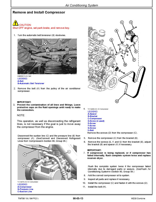 John Deere W230 Combines Repair Manual (TM706119) John Deere W230 Combines Repair Manual (TM706119)