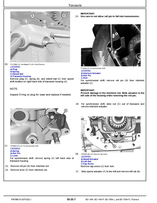John Deere 6E-1404, 6E-1404-P, 6E-1504-L and 6E-1504-PL Tractors (Asia) Repair Manual (TM706619) John Deere 6E-1404, 6E-1404-P, 6E-1504-L and 6E-1504-PL Tractors (Asia) Repair Manual (TM706619)