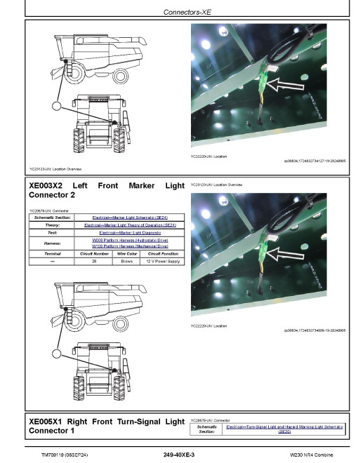 John Deere W230 NR4 Combines (China, from MY2024) Diagnostic Manual (TM709119)