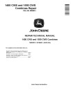 John Deere 1450 CWS and 1550 CWS (SN. from 060063) Combines (CIS) Repair Manual (TM800019)