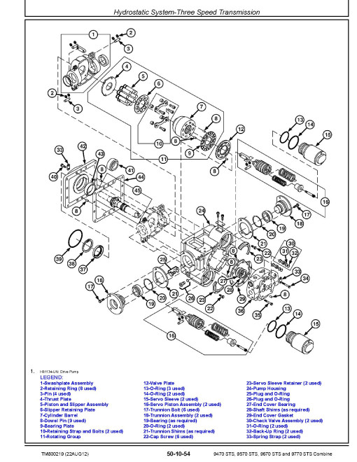 John Deere 9470 STS, 9570 STS, 9670 STS and 9770 STS Combines (South America) Repair Manual (TM800219) John Deere 9470 STS, 9570 STS, 9670 STS and 9770 STS Combines (South America) Repair Manual (TM800219)