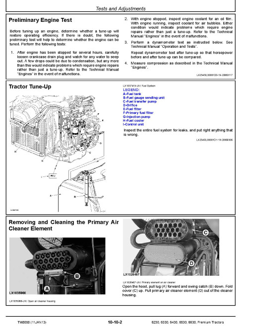 John Deere 6230, 6330, 6430, 6530 and 6630 Premium Tractors (European Edition) Repair Manual (TM8008) John Deere 6230, 6330, 6430, 6530 and 6630 Premium Tractors (European Edition) Repair Manual (TM8008)