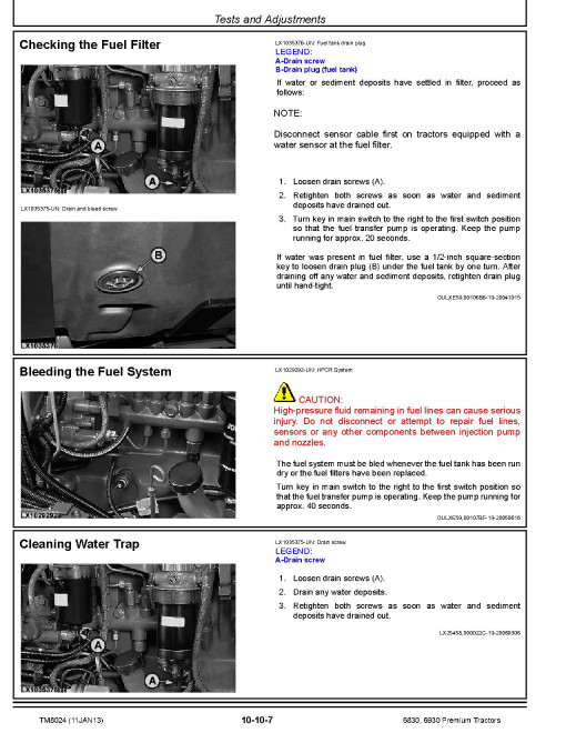 John Deere 6830 Premium and 6930 Premium Tractors (European Edition) Repair Manual (TM8024) John Deere 6830 Premium and 6930 Premium Tractors (European Edition) Repair Manual (TM8024)