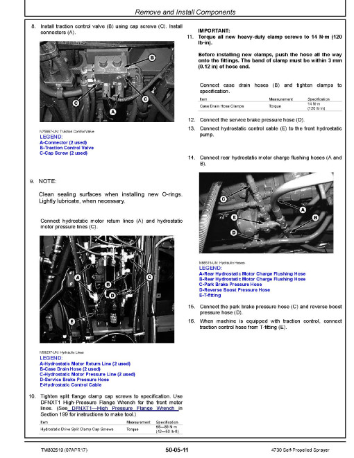 John Deere 4730 (SN. from 055000) Self-Propelled Sprayers (South America) Repair Manual (TM802519) John Deere 4730 (SN. from 055000) Self-Propelled Sprayers (South America) Repair Manual (TM802519)