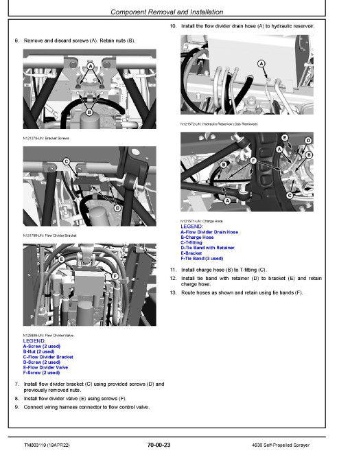 John Deere 4630 (PIN: 1NW_ _ _ _190000-) Self-Propelled Sprayers (South America) Repair Manual (TM803119) John Deere 4630 (PIN: 1NW_ _ _ _190000-) Self-Propelled Sprayers (South America) Repair Manual (TM803119)