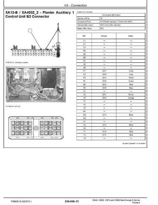 John Deere MaxEmerge™ 5 DB40, DB50, DB74 and DB90 Planters (South America, SN: 100000-130099) Diagnostic Manual (TM803519)