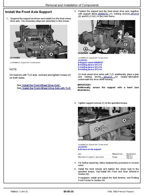John Deere 7430, 7430E, 7530 and 7530E Premium Tractors (European Edition) set of Repair Manuals (TM8042) John Deere 7430, 7430E, 7530 and 7530E Premium Tractors (European Edition) set of Repair Manuals (TM8042)