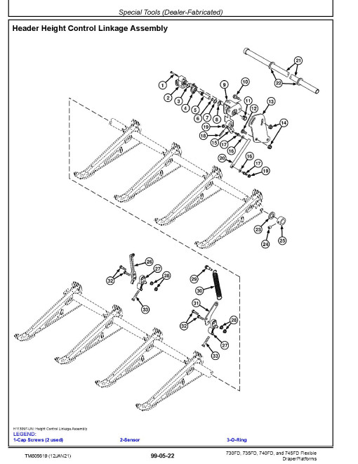 John Deere 730FD, 735FD, 740FD and 745FD Flexible Draper Platforms (South America) Repair Manual (TM805619) John Deere 730FD, 735FD, 740FD and 745FD Flexible Draper Platforms (South America) Repair Manual (TM805619)