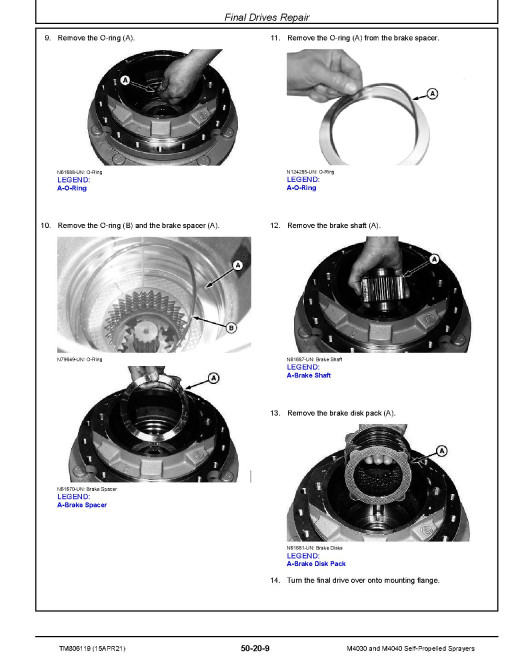 John Deere M4030 and M4040 (SN: 180000-189999) Self-Propelled Sprayers Repair Manual (TM806119) John Deere M4030 and M4040 (SN: 180000-189999) Self-Propelled Sprayers Repair Manual (TM806119)