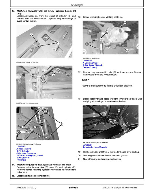 John Deere S760, S770, S780 and S790 Combines (South America, SN. before 140099) Repair Manual (TM806319) John Deere S760, S770, S780 and S790 Combines (South America, SN. before 140099) Repair Manual (TM806319)