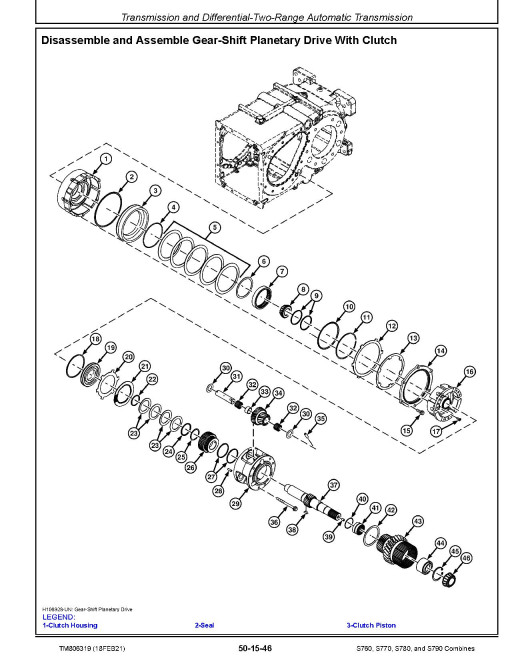 John Deere S760, S770, S780 and S790 Combines (South America, SN. before 140099) Repair Manual (TM806319) John Deere S760, S770, S780 and S790 Combines (South America, SN. before 140099) Repair Manual (TM806319)