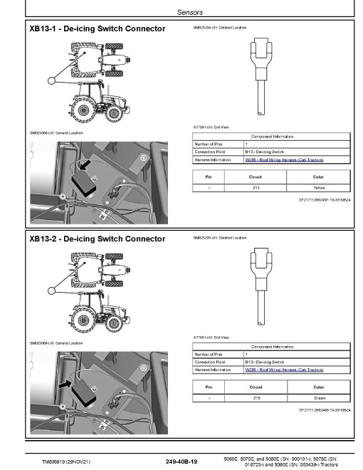 John Deere 5060E, 5070E, 5080E (SN.from 000101); 5078E (SN.from 018723), 5090E (SN.from 003439) Tractors (South America) Diagnostic Manual (TM806919) John Deere 5060E, 5070E, 5080E (SN.from 000101); 5078E (SN.from 018723), 5090E (SN.from 003439) Tractors (South America) Diagnostic Manual (TM806919)