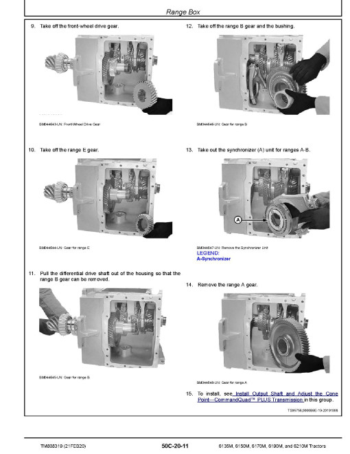 John Deere 6135M, 6150M, 6170M, 6190M and 6210M Tractors (South America) Repair Manual (TM808319) John Deere 6135M, 6150M, 6170M, 6190M and 6210M Tractors (South America) Repair Manual (TM808319)