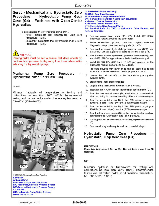 John Deere S760, S770, S780 and S790 Combines (South America, SN. from 140100) Diagnostic Manual (TM808619) John Deere S760, S770, S780 and S790 Combines (South America, SN. from 140100) Diagnostic Manual (TM808619)
