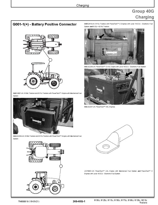 John Deere 6100J, 6115J, 6125J, 6135J, 6150J, 6170J, 6190J and 6210J Tractors (South America, SN. from 600000) Diagnostic Manual (TM808819) John Deere 6100J, 6115J, 6125J, 6135J, 6150J, 6170J, 6190J and 6210J Tractors (South America, SN. from 600000) Diagnostic Manual (TM808819)