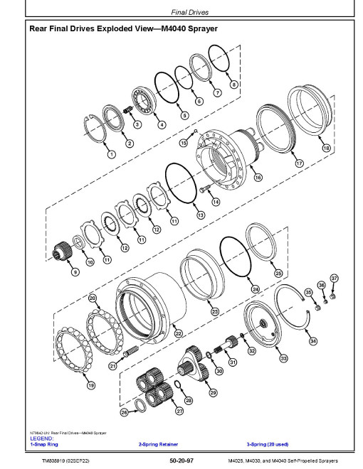 John Deere M4025, M4030 and M4040 Self-Propelled Sprayers Repair Manual (TM808919) John Deere M4025, M4030 and M4040 Self-Propelled Sprayers Repair Manual (TM808919)