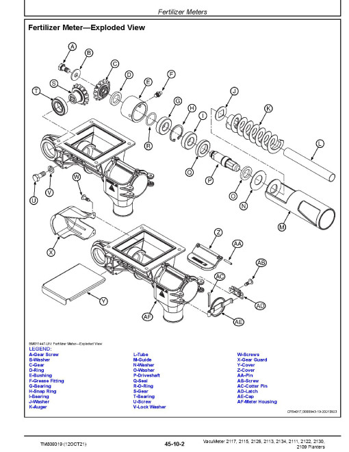 John Deere VacuMeter™ 2109, 2111, 2113, 2115, 2117, 2122, 2126, 2130 and 2134 Planters (South America) Repair Manual (TM809319) John Deere VacuMeter™ 2109, 2111, 2113, 2115, 2117, 2122, 2126, 2130 and 2134 Planters (South America) Repair Manual (TM809319)