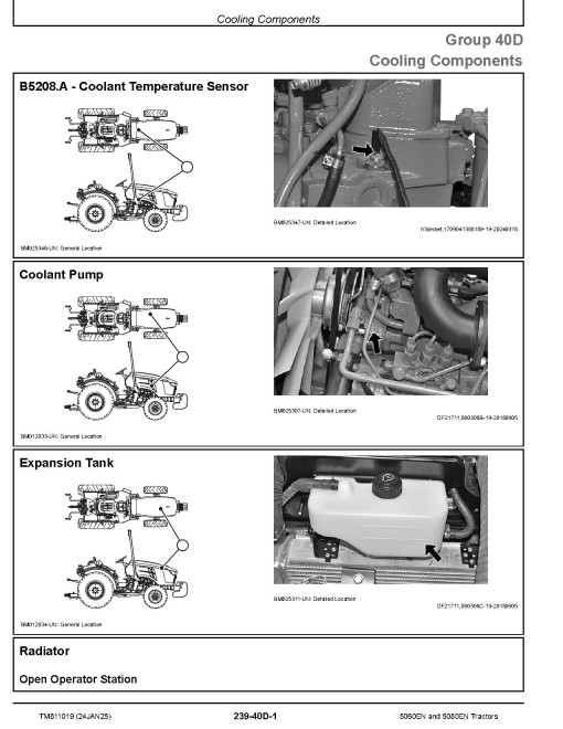 John Deere 5060EN and 5080EN (SN from 200000) Tractors (South America) Diagnostic Technical Manual (TM811019)