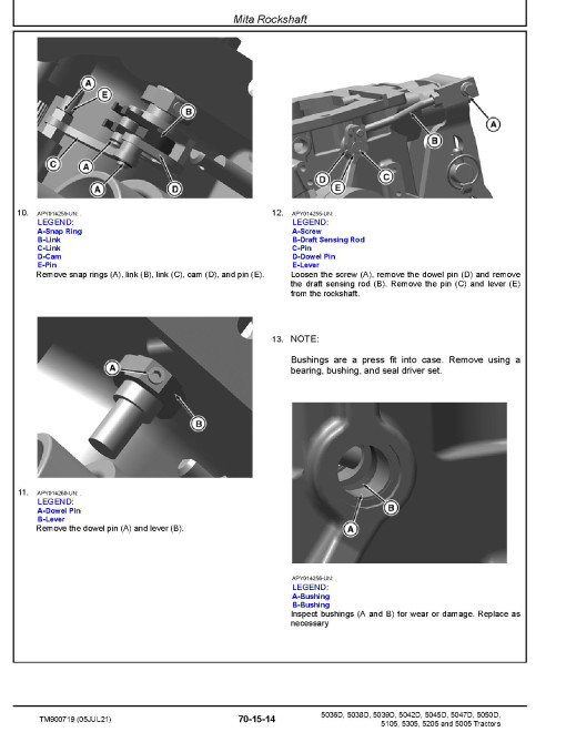 John Deere 5005, 5036D, 5038D, 5039D, 5042D, 5045D, 5047D, 5050D, 5105, 5205 and 5305 Tractors Technical Manual (TM900719) John Deere 5005, 5036D, 5038D, 5039D, 5042D, 5045D, 5047D, 5050D, 5105, 5205 and 5305 Tractors Technical Manual (TM900719)