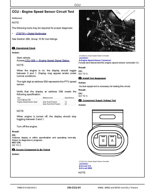 John Deere 5055E, 5065E and 5075E non-ECU Tractors (North America, up to MY13) Diagnostic Manual (TM901019) John Deere 5055E, 5065E and 5075E non-ECU Tractors (North America, up to MY13) Diagnostic Manual (TM901019)