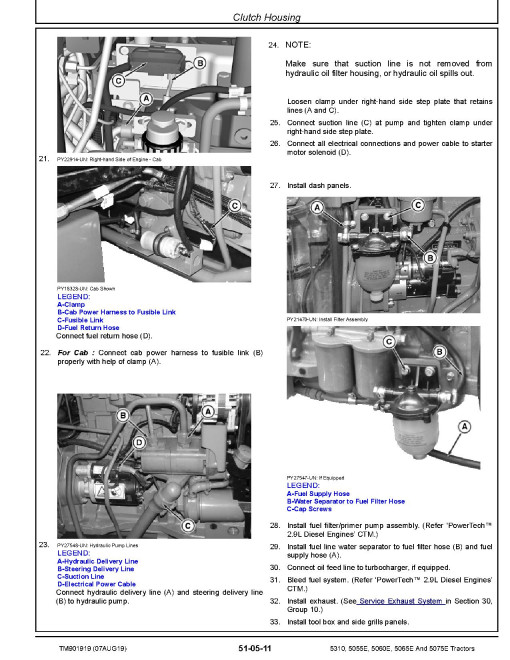 John Deere 5055E, 5060E, 5065E, 5075E and 5310 Tractors (India, Asia) Repair Manual (TM901919) John Deere 5055E, 5060E, 5065E, 5075E and 5310 Tractors (India, Asia) Repair Manual (TM901919)