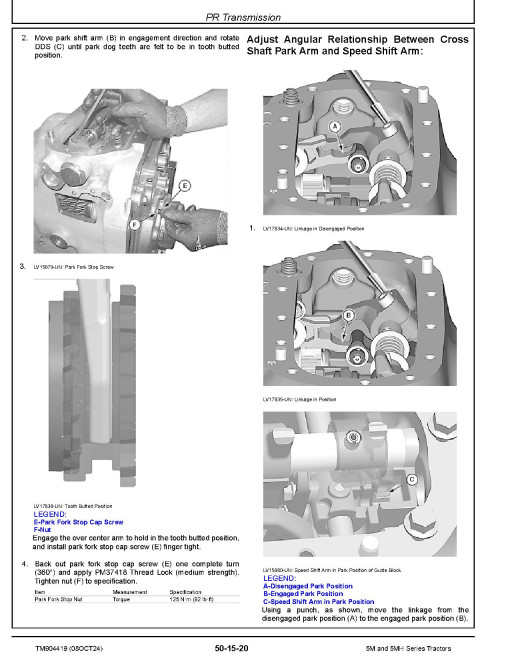 John Deere 5075M, 5095M, 5105M, 5105MH, 5120M and 5130M FT4 and Stage V Tractors Repair Technical Manual (TM904419)