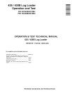 John Deere 435 and TimberJack 430B Knuckleboom Trailer Mount Log Loaders Operation and Test Manual (TMF387151)