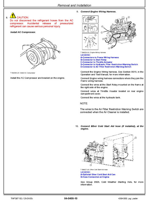 John Deere 435 and TimberJack 430B Knuckleboom Trailer Mount Log Loaders Repair Manual (TMF387152) John Deere 435 and TimberJack 430B Knuckleboom Trailer Mount Log Loaders Repair Manual (TMF387152)