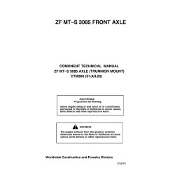 ZF-Multitrac MT–S 3085 Front Axles Component Technical Manual (CTM366)