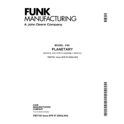 P40 Planetary Transmission Servece and Parts Assembly Manual (P997103)