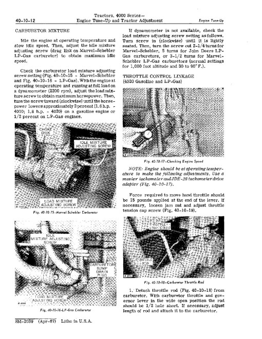 John Deere 4010 and 4020 Tractors Service Manual (sm2039) John Deere 4010 and 4020 Tractors Service Manual (sm2039)