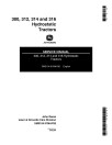 John Deere 300 , 312, 314 and 316 Hydrostatic Lawn Tractors Service Manual (SM2104)