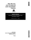 John Deere 200, 208, 210, 212, 214 and 216 Lawn Tractors Technical Manual (SM2105)